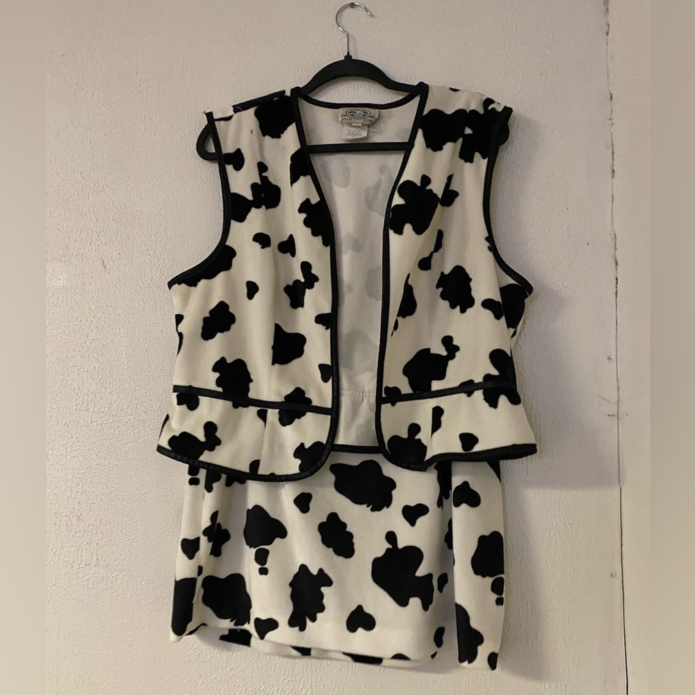 Matching cow print set